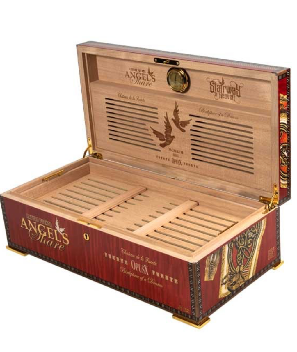 Arturo Fuente Elie Bleu OpusX Angel's Share Red Sycamore Humidor