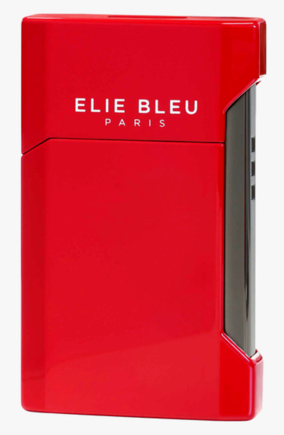 ELIE BLEU MONOCHR Elie Bleu J-12 Wide Plano Jet Flame Lighter Red Finish, EBJ12225, New In Box