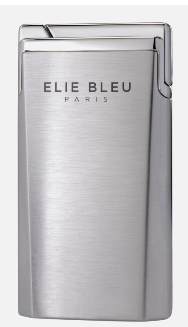 Elie Bleu J-15, Brushed Chrome Jet Flame Torch Lighter, EBJ1500, New In Box