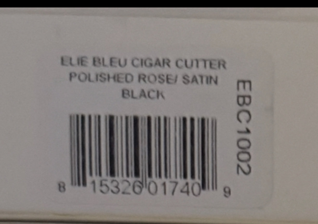 Elie Bleu 2 Finger, Double V Cigar Cutter, Rose Gold & Black Finish EBC1002 NIB