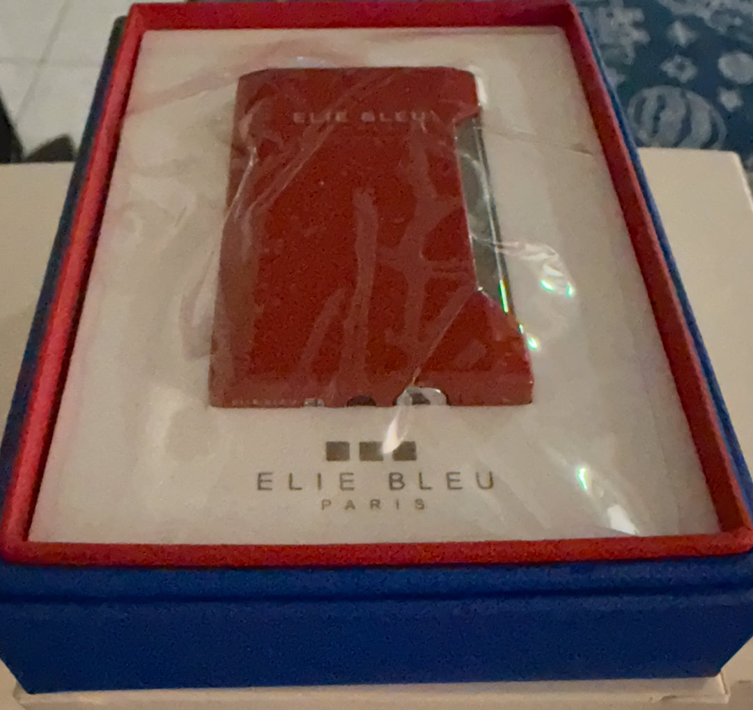ELIE BLEU MONOCHR Elie Bleu J-12 Wide Plano Jet Flame Lighter Red Finish, EBJ12225, New In Box