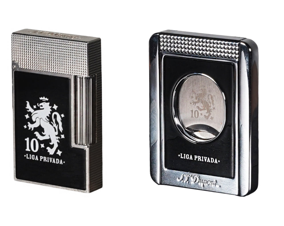 Drew Estate Liga 10 biometric 100ct humidor W/ S.T. Dupont Lighter and Cutter With 20 Rare Feast Cigars