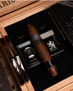 Liga 10 biometric 100ct humidor W/ S.T. Dupont Lighter and Cutter With 20 Rare Feast Cigars