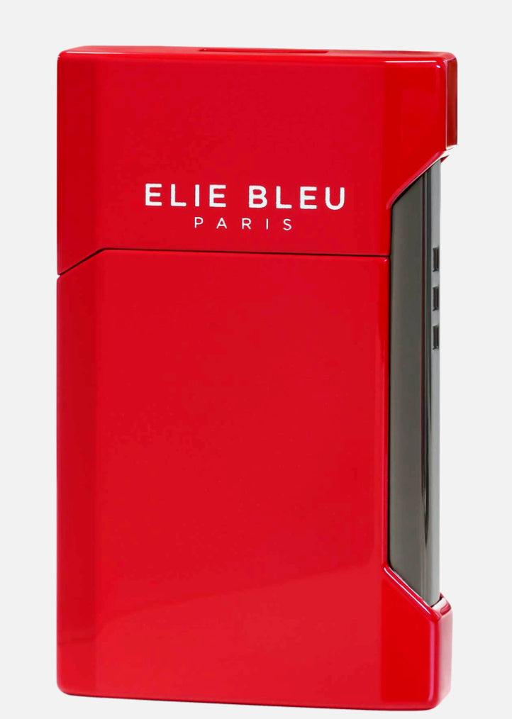 Elie Bleu J-12 Wide Plano Jet Flame Lighter Red Finish, EBJ12225, New In Box