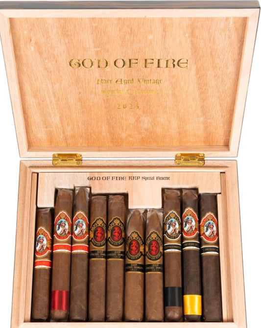 0102 Arturo Fuente God of Fire KKP Special Reserve 10 Assorted Cigars. Free Shipping. Always In Stock At City Of Cigars.