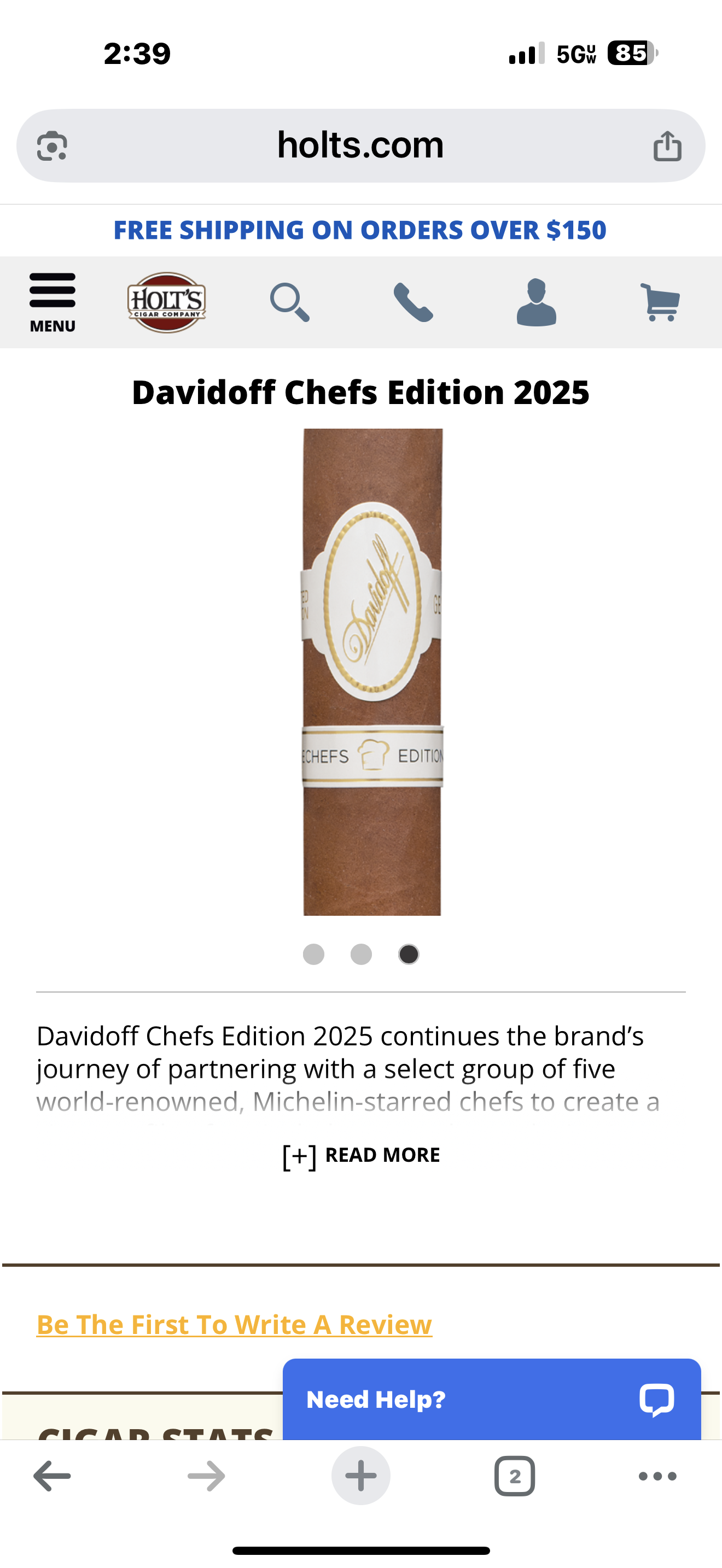 Davidoff The Chefs Edition 2025 Box Of 10 Cigars