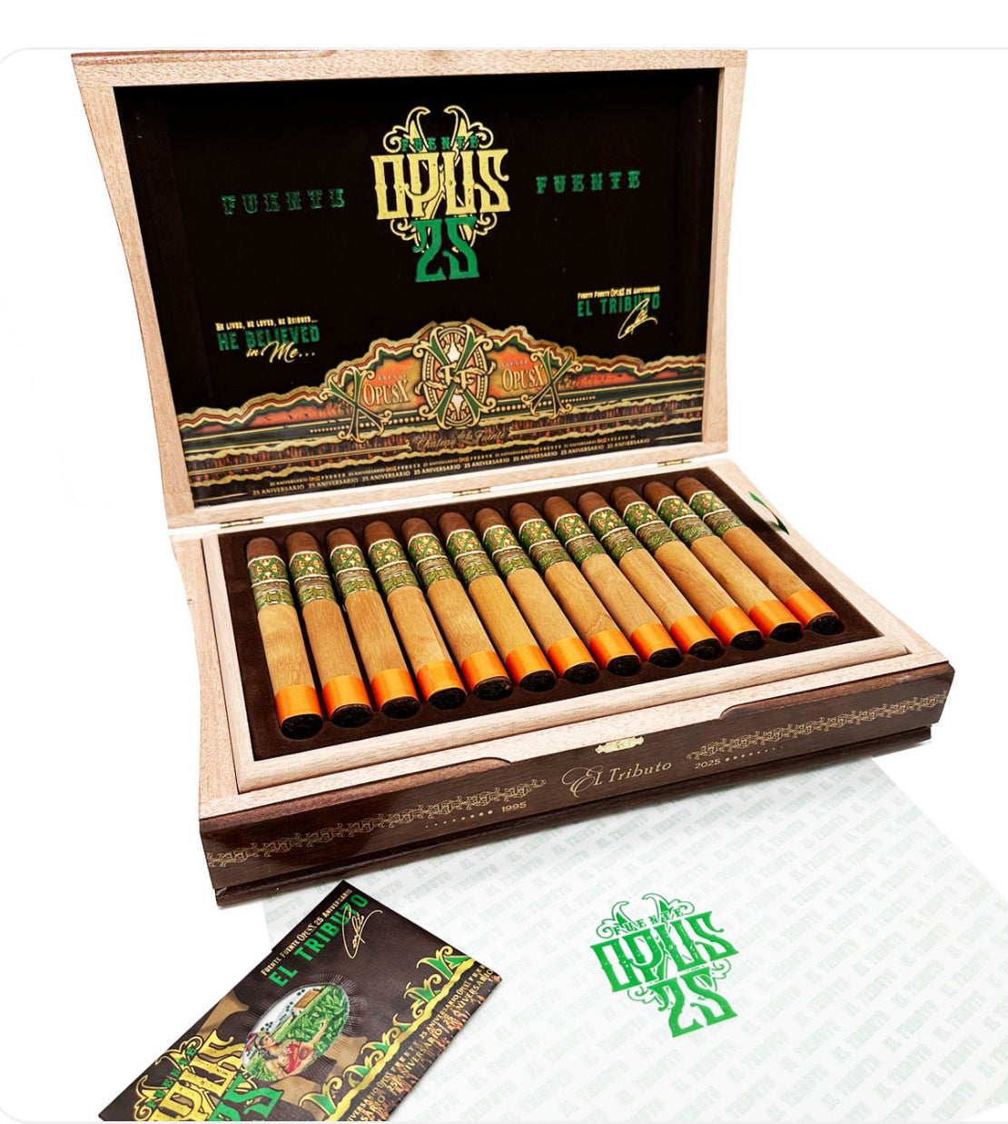 Arturo Fuente OpusX 25th Aniversario Tributo Churchill Box Of 25 Cigars