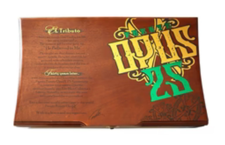 Arturo Fuente OpusX 25th Aniversario Tributo Churchill Box Of 25 Cigars + Free Gift Elie Bleu Torch Lighter