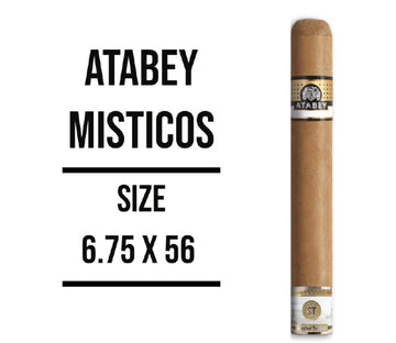 Atabey Misticos 6"3/4 * 56" Box Of 25 Cigars + Free Gift 1 Atabey Black Ritos Cigar