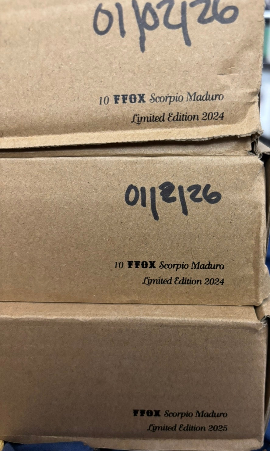 Arturo Fuente OpusX Scorpio Maduro Humidor Box Of 10 Cigars